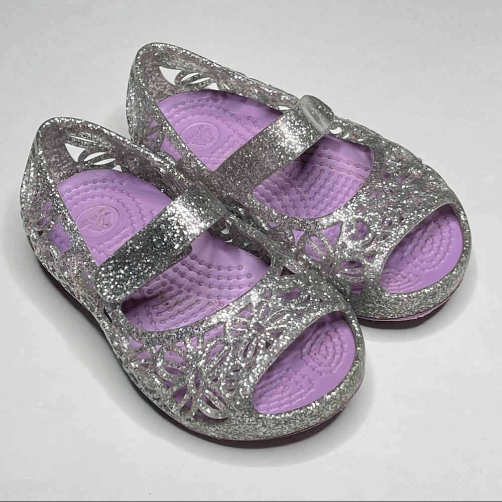 Crocs Isabella Jelly Mary Jane Flat Shoe Glitter